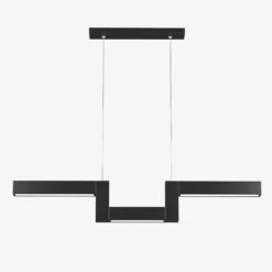 Lustre Design LED En Forme De Z Métallique Et Noir Yeray