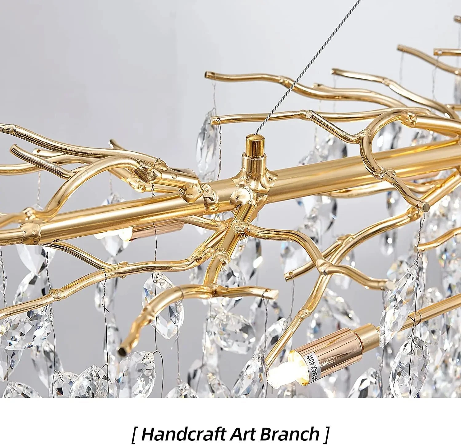 Lustre En Cristal De Luxe Avec Branches Led Pour Intérieur Moderne 6 Lustre En Cristal De Luxe Avec Branches Led Pour Intérieur Moderne – Image 4