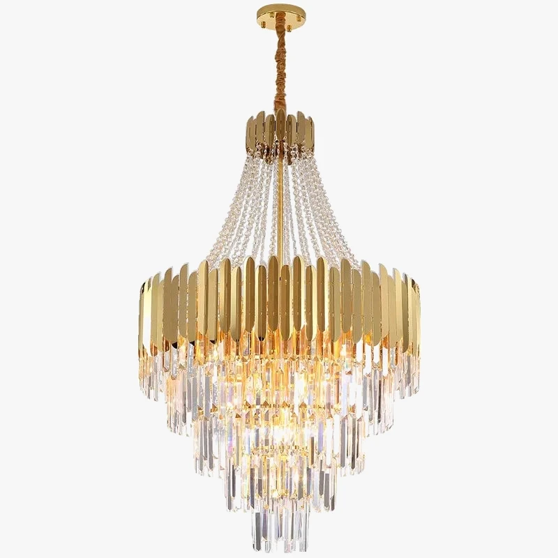 Lustre En Cristal Design Art Déco En Acier Inoxydable Avec éclairage Led 3 Lustre En Cristal Design Art Déco En Acier Inoxydable Avec éclairage Led