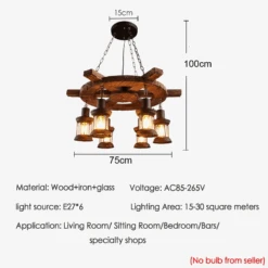 Lustre Industriel Vintage Pour Bar Café Restaurant En Bois 13 Lustre Industriel Vintage Pour Bar Café Restaurant En Bois -Lumeers Boutique lustre industriel vintage pour bar caf restaurant en bois 6