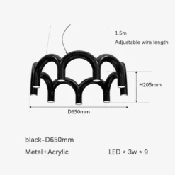 Lustre Led Minimaliste Moderne Pour Tables Alimentaires Design Luminaire -Lumeers Boutique lustre led minimaliste moderne pour tables alimentaires design luminaire 9