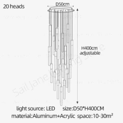 Lustre Led Minimaliste Moderne Pour Villa Restaurant Escalier 22 Lustre Led Minimaliste Moderne Pour Villa Restaurant Escalier -Lumeers Boutique lustre led minimaliste moderne pour villa restaurant escalier 8