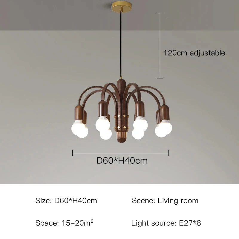 Lustre à Led Vintage Nordique Imitation Bois Pour Intérieur Moderne 11 Lustre à Led Vintage Nordique Imitation Bois Pour Intérieur Moderne – Image 9