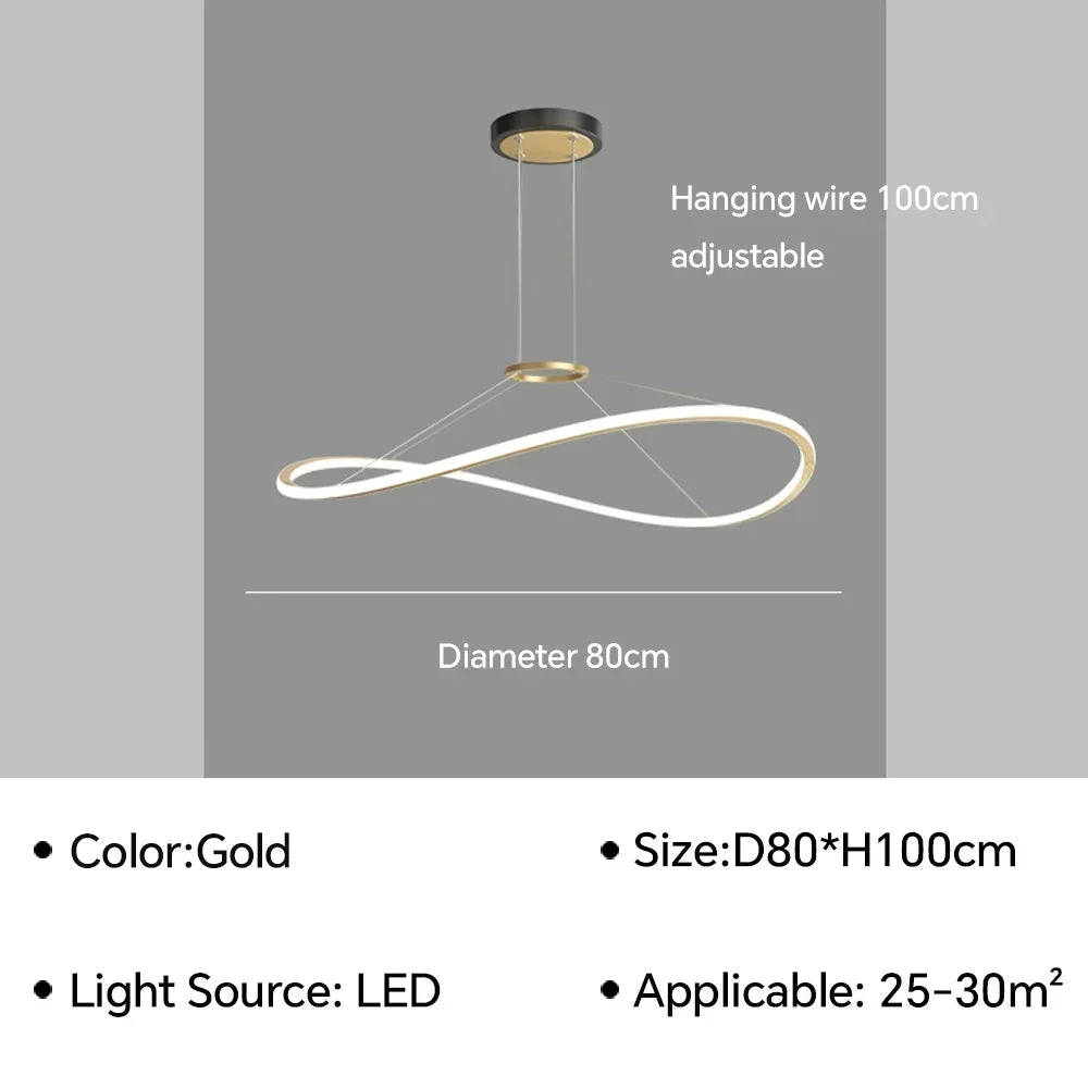 Lustre Moderne à Led Pour Décoration Intérieure Réglable 10 Lustre Moderne à Led Pour Décoration Intérieure Réglable – Image 8