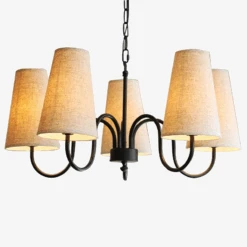 Lustre Moderne Rétro En Tissu Pour Intérieur élégant -Lumeers Boutique lustre moderne r tro en tissu pour int rieur l gant 4