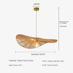 Lustre Nordique En Paille Pour Décoration Moderne Intérieure -Lumeers Boutique lustre nordique en paille pour d coration moderne int rieure 6