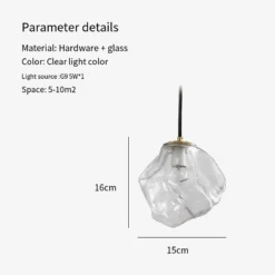 Lustre Nordique En Verre Lave Glace Forme Créative Rétro 19 Lustre Nordique En Verre Lave Glace Forme Créative Rétro -Lumeers Boutique lustre nordique en verre lave glace forme cr ative r tro 8