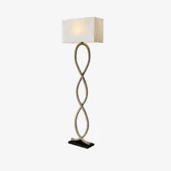 Nordique Rétro Wabi Sabi Chanvre Corde Tissu Abat-jour Lampadaire Led Salon Décor à La Maison Chambre Canapé Coin Chevet Lampe Sur Pied