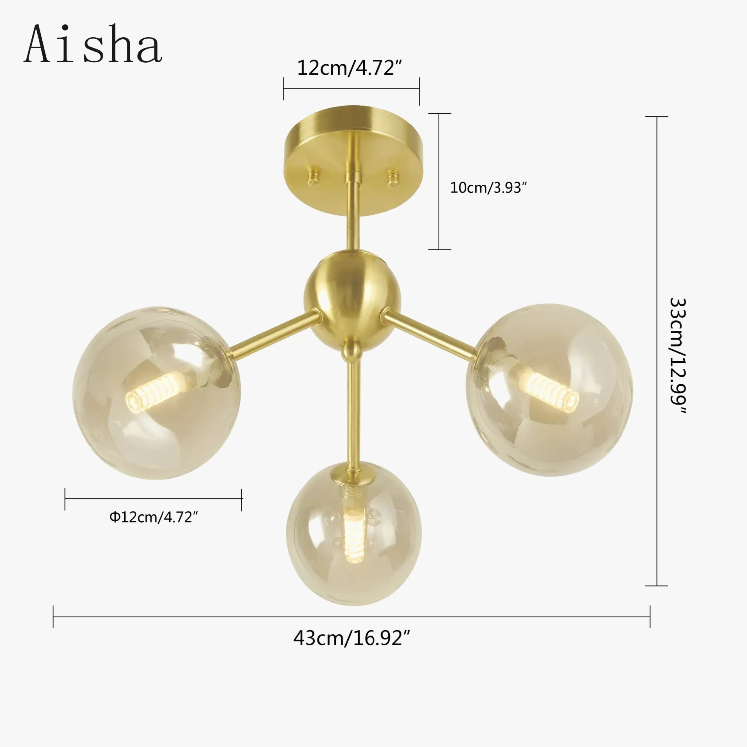 Plafonnier Américain à Trois Têtes Pour éclairage Moderne 6 Plafonnier Américain à Trois Têtes Pour éclairage Moderne – Image 4