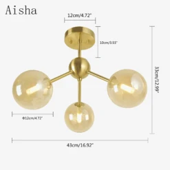 Plafonnier Américain à Trois Têtes Pour éclairage Moderne 15 Plafonnier Américain à Trois Têtes Pour éclairage Moderne -Lumeers Boutique plafonnier am ricain trois t tes pour clairage moderne 4