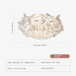 Plafonnier En Acrylique Créatif à Pétales Design Moderne Décoratif 16 Plafonnier En Acrylique Créatif à Pétales Design Moderne Décoratif -Lumeers Boutique plafonnier en acrylique cr atif p tales design moderne d coratif 6