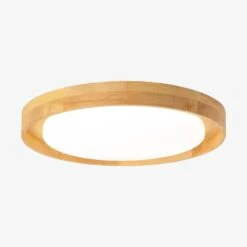 Plafonnier En Bois à LED Rond Design Solid