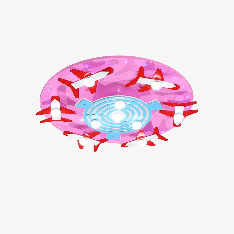 Plafonnier Enfant Rond Avec Des Avions 3 Plafonnier Enfant Rond Avec Des Avions