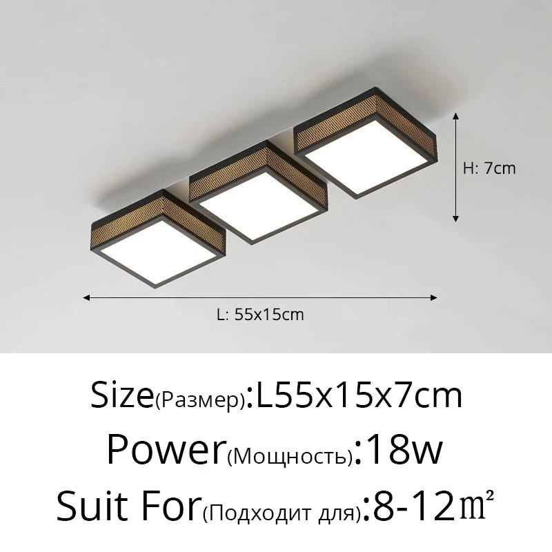 Plafonnier Led Carré Minimaliste Design Nordique éclairage Intérieur Luminaire Décoratif – Image 8