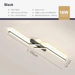 Plafonnier Led Ligne Moderne Pour Salon étude éclairage -Lumeers Boutique plafonnier led ligne moderne pour salon tude clairage 9