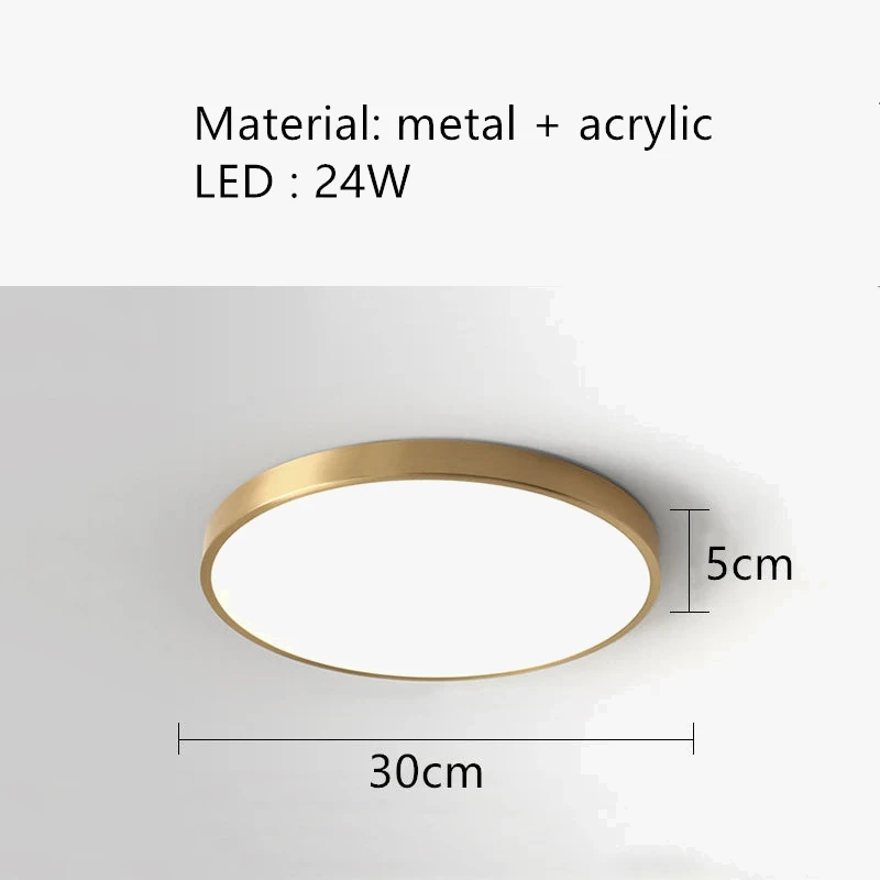 Plafonnier Led Minimaliste à Télécommande En Laiton Doré 9 Plafonnier Led Minimaliste à Télécommande En Laiton Doré – Image 7