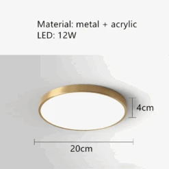 Plafonnier Led Minimaliste à Télécommande En Laiton Doré 19 Plafonnier Led Minimaliste à Télécommande En Laiton Doré -Lumeers Boutique plafonnier led minimaliste t l commande en laiton dor 7