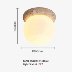 Plafonnier Wabi Sabi Japon Décoration Industrielle Led Travertin -Lumeers Boutique plafonnier wabi sabi japon d coration industrielle led travertin 4