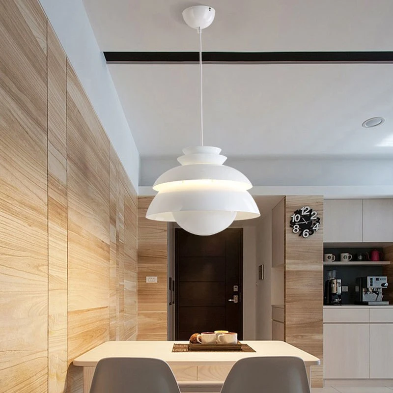 Suspension Design LED Blanche En Forme De Fleur Denmark 5 Suspension Design LED Blanche En Forme De Fleur Denmark – Image 3