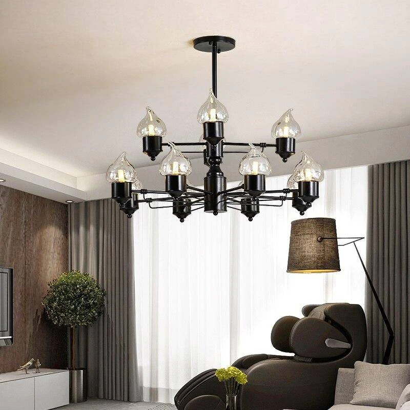 Lustre Design à Lampes Bougies Moderne 9 Lustre Design à Lampes Bougies Moderne – Image 7