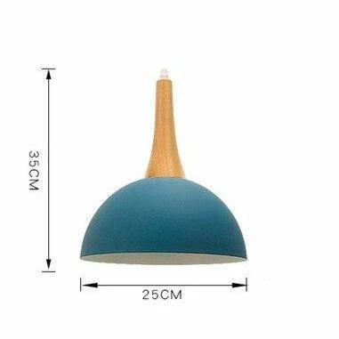 Suspension Demi Boule Coloré Et Support En Bois 7 Suspension Demi Boule Coloré Et Support En Bois – Image 5