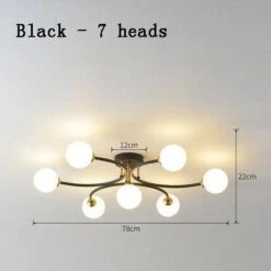 Lustre Design à LED En Métal Avec Plusieurs Boules En Verre Creative -Lumeers Boutique product image 1212838935 b5a0372e f9ba 4b29 875d d557c184554b