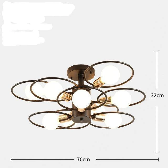 Plafonnier LED Avec Plusieurs Cercles En Métal 10 Plafonnier LED Avec Plusieurs Cercles En Métal – Image 8