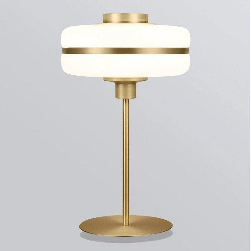 Lampe De Chevet Moderne LED Aux Formes Arrondies Et Pied Doré Hotel 4 Lampe De Chevet Moderne LED Aux Formes Arrondies Et Pied Doré Hotel – Image 2