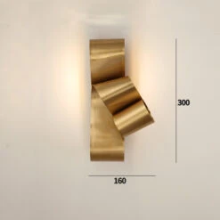 Applique Murale Design LED Doré En Forme De Noeud Bowie 16 Applique Murale Design LED Doré En Forme De Noeud Bowie -Lumeers Boutique product image 1220122875