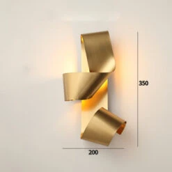 Applique Murale Design LED Doré En Forme De Noeud Bowie 17 Applique Murale Design LED Doré En Forme De Noeud Bowie -Lumeers Boutique product image 1220122881