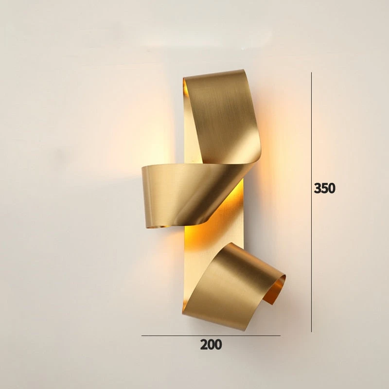 Applique Murale Design LED Doré En Forme De Noeud Bowie 9 Applique Murale Design LED Doré En Forme De Noeud Bowie – Image 7