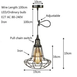 Suspension Rétro à LED Avec Abat-jour Cage En Métal Edison 7 Suspension Rétro à LED Avec Abat-jour Cage En Métal Edison -Lumeers Boutique product image 1255024707 5aa03c01 6600 48d5 bb45 6fb24641b3e2