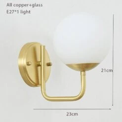 Applique Murale Design à LED Dorée Avec Boule En Verre Luxury -Lumeers Boutique product image 1339147505 ebded41b ecc4 4a27 a194 bc3fdab68fcd