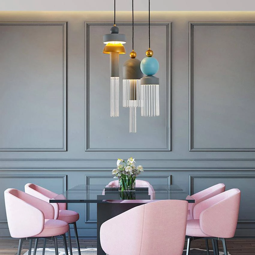 Suspension Design Colorées Créatives Tassel 5 Suspension Design Colorées Créatives Tassel – Image 3