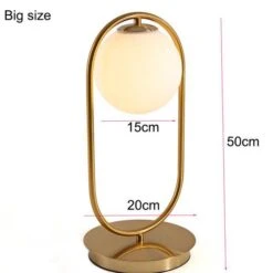 Lampe De Chevet Design En Métal Doré Et Boule En Verre -Lumeers Boutique product image 1339152534 36051d55 1d08 421c a913 ae9abfb962b7