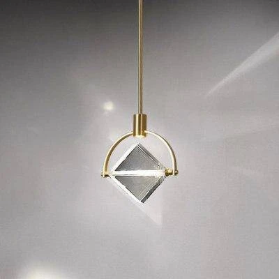 Suspension LED Design Avec Rond Doré Et Cristal De Verre Luxury 7 Suspension LED Design Avec Rond Doré Et Cristal De Verre Luxury – Image 5