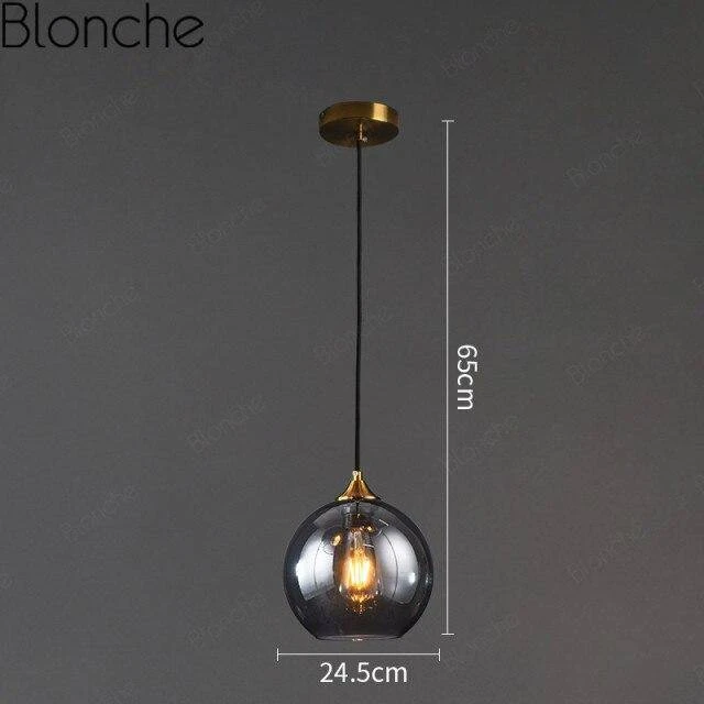 Suspension Design LED Avec Boule En Verre Fumé Loft 16 Suspension Design LED Avec Boule En Verre Fumé Loft – Image 14
