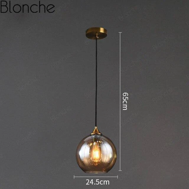 Suspension Design LED Avec Boule En Verre Fumé Loft 14 Suspension Design LED Avec Boule En Verre Fumé Loft – Image 12