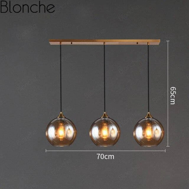Suspension Design LED Avec Boule En Verre Fumé Loft 15 Suspension Design LED Avec Boule En Verre Fumé Loft – Image 13