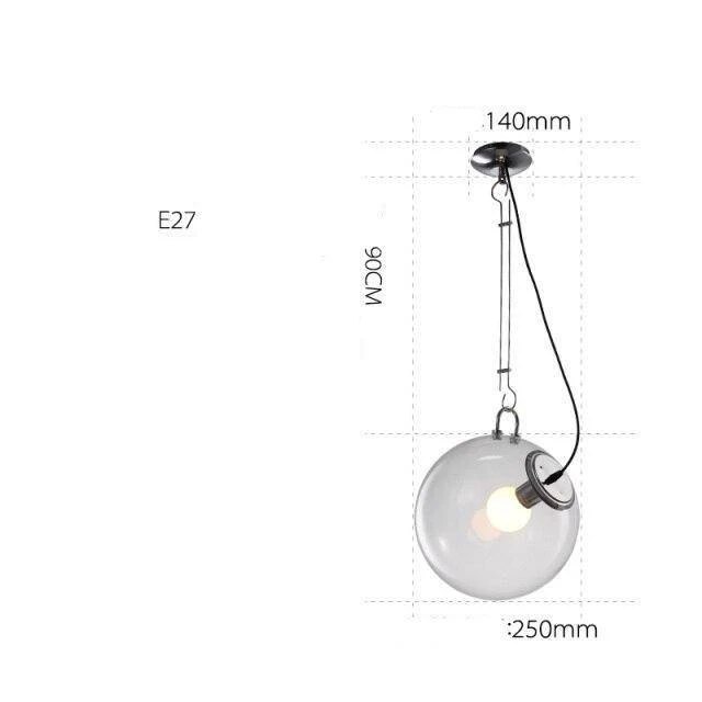 Suspension Design LED Sphère En Verre Octave 8 Suspension Design LED Sphère En Verre Octave – Image 6