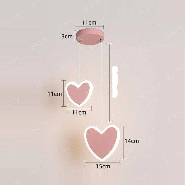 Suspension Rose Ou Blanche LED Avec Des Formes Différentes Pour Les Enfants 6 Suspension Rose Ou Blanche LED Avec Des Formes Différentes Pour Les Enfants – Image 4