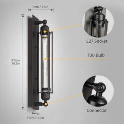 Applique Murale Vintage En Métal Noir Filio -Lumeers Boutique product image 1429191882