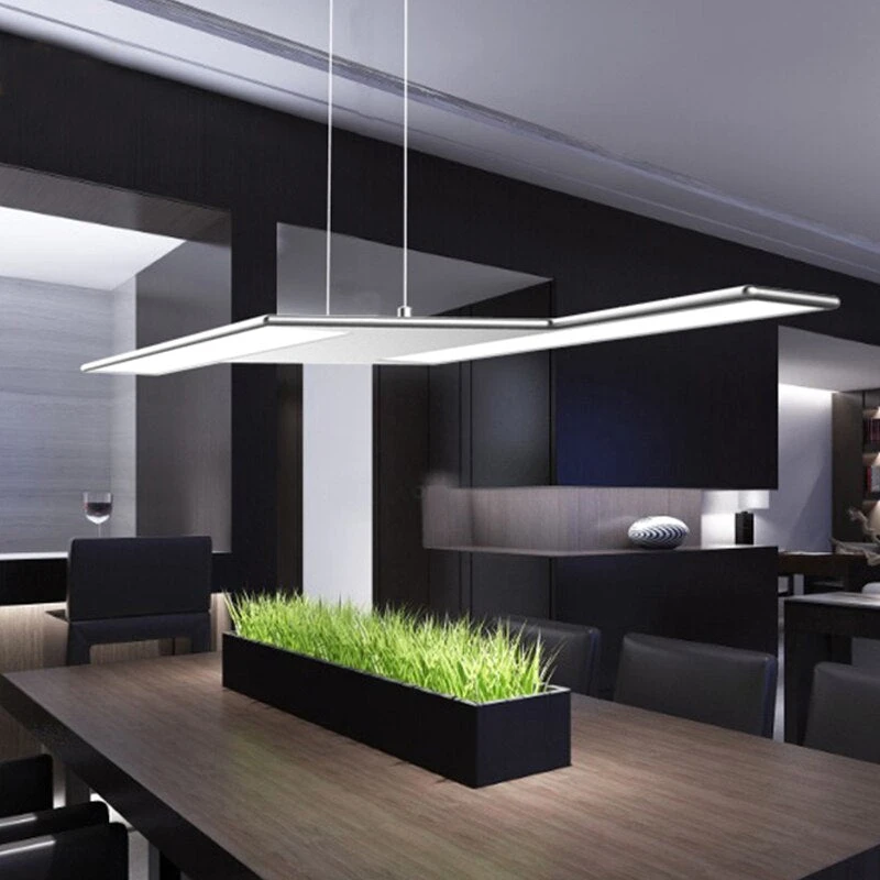 Suspension Moderne LED En Zig Zag Argenté Maya 5 Suspension Moderne LED En Zig Zag Argenté Maya – Image 3