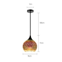 Suspension Moderne En Verre Multicolore 3D Kaili 27 Suspension Moderne En Verre Multicolore 3D Kaili -Lumeers Boutique product image 1512354263