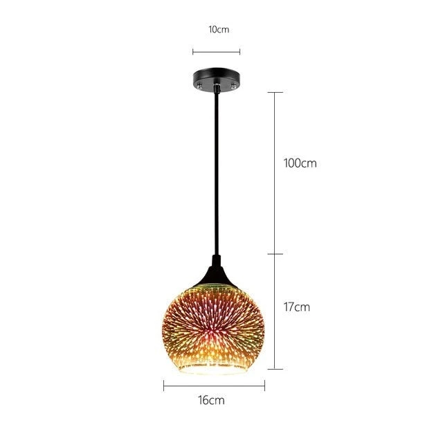 Suspension Moderne En Verre Multicolore 3D Kaili 11 Suspension Moderne En Verre Multicolore 3D Kaili – Image 9