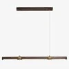 Suspension Design LED Avec Tube Allongé En Bois Style Creative