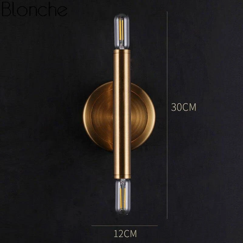 Applique Murale Design LED En Tube Cuivré Loft Industriel 6 Applique Murale Design LED En Tube Cuivré Loft Industriel – Image 4