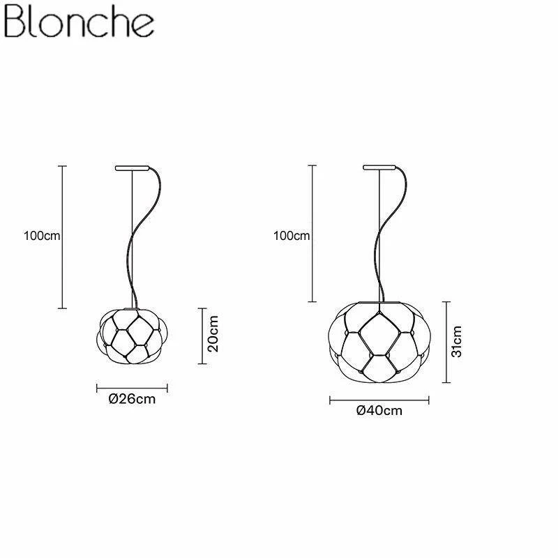Suspension Moderne à LED En Verre Style Cloud Light 8 Suspension Moderne à LED En Verre Style Cloud Light – Image 6