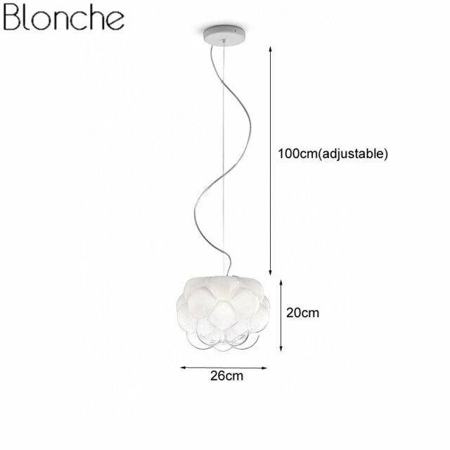 Suspension Moderne à LED En Verre Style Cloud Light 5 Suspension Moderne à LED En Verre Style Cloud Light – Image 3