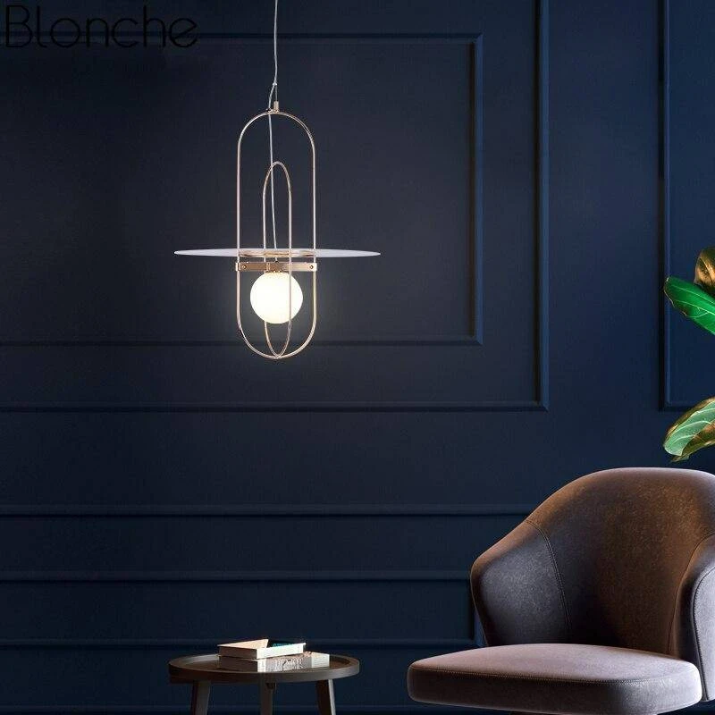 Suspension Design LED Avec Anneaux En Métal Et Verre Nordic 5 Suspension Design LED Avec Anneaux En Métal Et Verre Nordic – Image 3